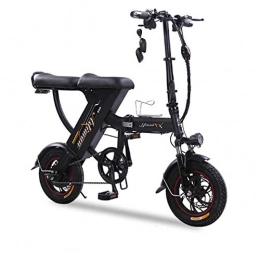 CSJD Electric Bike CSJD Electric Bicycle, Folding Bicycle Portable Bicycle, Mini Bicycle, with LCD Speed Display