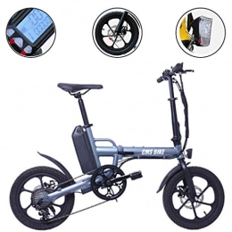 CSLOKTY Electric Bike CSLOKTY 16 Inches Electric Bicycle Bike- Aluminum Folding Two-wheeled Electric Scooter With 250W Watt Motor 16inch Tire - For Outdoor Cycling Travel Work Out And Commuting Blue
