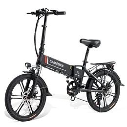 Ctrunit Electric Bike Ctrunit 20” Wheel Electric Bike, Off-Road E-BIKE for Adults, Detachable Lithium Ion Battery, 7 Speed Snow Bike, LCD Display, Commute Trekking Bike, Unisex Electric Bicycle (Black)