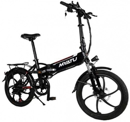 CXY-JOEL Bike CXY-JOEL 20 Inches 6 Speed 48V / 10Ah 250W Lightweight Folding Aluminum Alloy Electric Bicycle Electric Bike with USB Charging Interface Lithium Battery Ebike for Adult, Black, Black