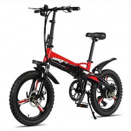 CXY-JOEL Bike CXY-JOEL Electric Bicycles Foldable Mountain Bikes 48V 250W Adults Aluminum Alloy 7 Speeds Electric Bicycles Double Shock Absorber Bikes with 20 inch Tire, Disc Brake and Full Suspension Fork, 60To80K