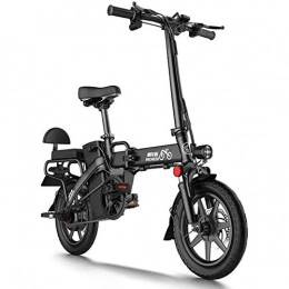 CXY-JOEL Electric Bike CXY-JOEL Electric Bicycles with Pedals Removable 48V Lithium Ion Battery 350 Watt Rear Hub Brushless Motor 14 Inches Electric Bike Folding Portable E-Bike Three Riding Modes, 50To100Km, 100To200Km