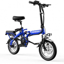 CXY-JOEL Electric Bike CXY-JOEL Folding Lightweight Electric Bike 8 inch Wheels Portable Ebike with Pedal Power Assist Aluminum Electric Bicycle Max Speed up to 30 Mph, 50To100Km-Red, Blue