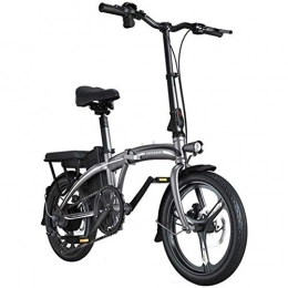 CXY-JOEL Bike CXY-JOEL Lightweight Aluminum Folding Ebike with Pedals 48 V Lithium Ion Battery Electric Bike with Dual Disk Brakes 20 inch Wheels and 240W Hub Motor Led Light, 90To130Km, 50To80Km