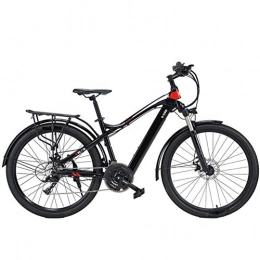 CXY-JOEL Electric Bike CXY-JOEL Mountain Electric Bike, 27.5 inch Travel Electric Bicycle Dual Disc Brakes with Mobile Phone Size LCD Display 27 Speed Removable Battery City Electric Bike for Adults, Black Red, A 7.6Ah, Black