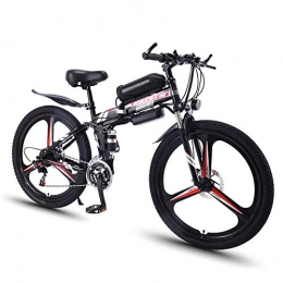 CYC Electric Bike CYC Steel Frame Folding Electric Bicycle Adult Mountain Bike 36v 13a 22mph 350w Automatic Headlight Professional 21 Speed Gears Foldable Bicycle Suitable for Travel and Leisure Activities, Black