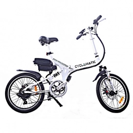 Cyclamatic Electric Bike Cyclamatic Pro CX4 Dual Suspension Foldaway Electric Bike - White