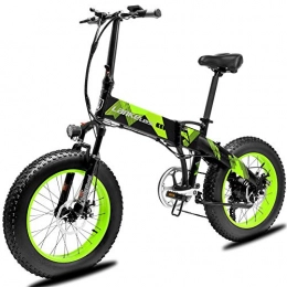 Cyrusher Electric Bike Cyrusher X2000 Folding Electric Bike 20 x 4.0'' Fat Tire Snow Ebike 500W 7 Speed Bike Pedal Mountain Bicycle Motor Bike Throttle&Assist Mode with Suspension Fork and 48V 10AH Panasonic Lithium Battery