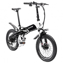 Cyrusher Bike Cyrusher XF500 / G660 Electric Bike 48V*10 ah 250 Watt Folding Bike 20 Inch 7 Speeds eBike (White Black)