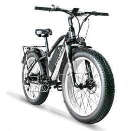 Cyrusher Electric Bike Cyrusher XF650 Electric Bike 1000W Mountain Bike 26 * 4inch Fat Tire Bikes 21 Speeds Ebikes for Adults with 13Ah Battery (White)