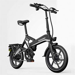 CYSHAKE Electric Bike CYSHAKE Home A foldable electric bicycle, electric bicycle 16-inch 400 W with a removable 48-volt lithium-ion battery With mudguard (Color : Black)