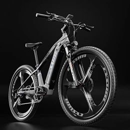 cysum Bike cysum CM520 Electric Bike for Men, 29 Inch Adult Electric Mountain Bike, 48V 14Ah Lithium Battery, Shimano 7 Speed ​​Road Mountain ebike, Hydraulic Disc Brake System (Gray-black)