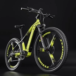 cysum Electric Bike cysum CM520 Electric Bike for Men, 29 Inch Adult Electric Mountain Bike, 48V 14Ah Lithium Battery, Shimano 7 Speed ​​Road Mountain ebike, Hydraulic Disc Brake System (Green-black)