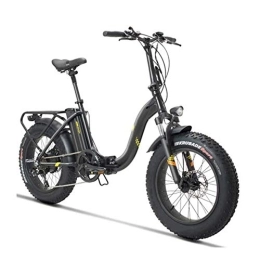 D&XQX Bike D&XQX Beach, Snow Biking, Folding Electric Bike, 20 Inch Fat Tires E-Bike for Adults 48V Removable Lithium Battery with 500W Brush-Less Geared Motor Electric Bicycle