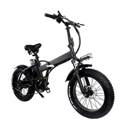 D&XQX Bike D&XQX Folding Electric Bike, Lightweight Foldable Compact Bike 7 Speed Beach Cruiser - 20 Inch Wheels, Mechanical Shock Absorber, Pedal Assist Unisex Bicycle, 48V / 10AH