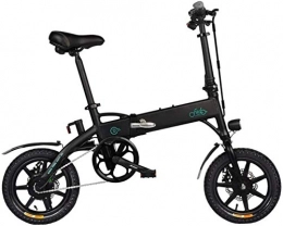 Woodtree Electric Bike D1 Electric BicycleFolding E Bikes With 250W 36V 14inch for Adults7.8AH / 10.4 AH Lithium-Ion Battery for Outdoor Cycling Travel Work Out And Commuting, Colour:Black (Color : Black)
