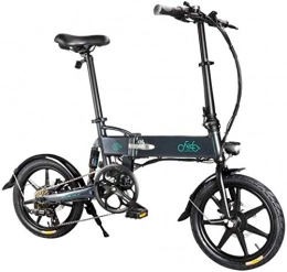 Woodtree Bike D2S 16-inch Tires Folding Electric Bike with 250W Motor Max 25km / h SHIMANO 6 Speeds Shift 7.8Ah Battery for adults, Colour:Grey (Color : Grey)