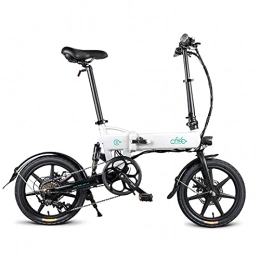 Fiddo Electric Bike D2S Folding Ebike 250W Motor 36V 7.8 mAh Battery for Urban City Riding Electric Bike Adult (White)