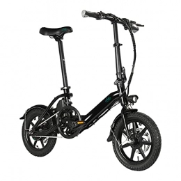 Fiido Electric Bike D3 Pro Electric Bike System Foldable Aluminum Alloy Brushless Gear Motor 14inch Wheel 36v E-bike with 7.5ah Lithium Battery, city Bicycle Max Speed 25 Km / h, mechanical Disc Brakes (Black)
