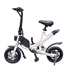 Dapang Electric Bike Dapang Folding Electric Bicycle - 350W 36V Waterproof E-Bike with 30 Mile Range, Collapsible Frame Electric Scooter, White