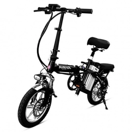 Dapang Electric Bike Dapang Folding Lightweight Electric Bike, 8" Wheels Portable Ebike with Pedal, Power Assist Aluminum Electric Bycicle Max Speed Up to 30Mph, 110km