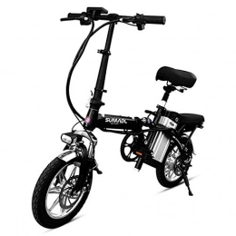 Dapang Bike Dapang Folding Lightweight Electric Bike, 8" Wheels Portable Ebike with Pedal, Power Assist Aluminum Electric Bycicle Max Speed Up to 30Mph, 160km