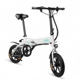 DAPHOME FIIDO D1 Ebike,250W 7.8Ah Folding Electric Bicycle with Bike Pedals Foldable Electric Bike for Adult (White)