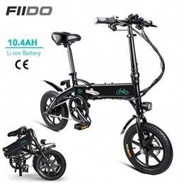 DAPHOME Electric Bike DAPHOME FIIDO D1 Ebike, Foldable Electric Bike with Front LED Light for Adult (D1-10.4Ah - Black)