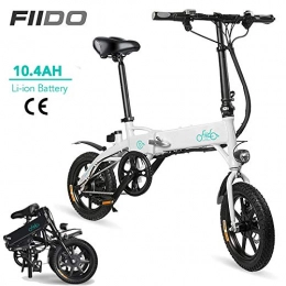 DAPHOME Bike DAPHOME FIIDO D1 Ebike, Foldable Electric Bike with Front LED Light for Adult (D1-10.4Ah - White)