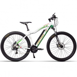 DASLING Electric Bike DASLING Electric Mountain Bike Invisible Lithium Battery Boost Adult Travel Variable Speed Use 29 Inch Tires Voltage 36 / 48V Top Speed: 20Km / H-36V White Green