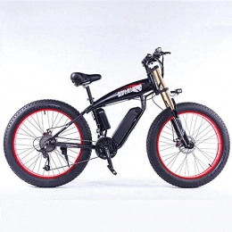 DASLING Electric Bike DASLING Electric Mountain Bike Use Lithium Battery Booster Motor 48V 350W Speed 25K / H With 26 Inch Tire-Black Red