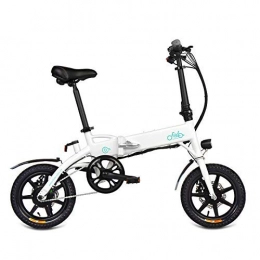 Daxiong Electric Bike Daxiong 14" Folding Bicycle Power Assist Adjustable Electric Bike, Moped E-Bike 250W Motor 36V 7.8AH / 10.4AH, White