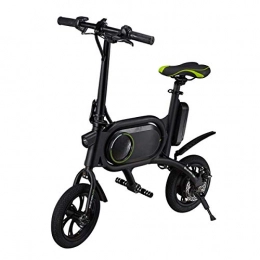 Daxiong Bike Daxiong Electric Bicycle Foldable Double Disc Brake 12 Inch Mini Portable Adult Electric Car, Easy To Work, Easy To Carry, A