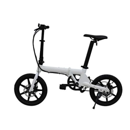 Daxiong Bike Daxiong Folding Electric Bicycle Lithium Battery Power Bicycle 16 Inch Power Bicycle Work Is Easy And Convenient, Easy To Carry, White