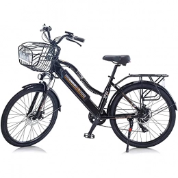 DDFGG Bike DDFGG 2021 Upgrade Electric Bikes For Women Adult, All Terrain 26" 36V 350W E-Bike Bicycles Removable Lithium-Ion Battery Mountain Ebike For Outdoor Cycling Travel Work Out(Color:black)