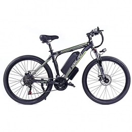 DDFGG Bike DDFGG Electric Bicycles For Adults, Ip54 Waterproof 350W Aluminum Alloy Ebike Bicycle Removable 48V / 13Ah Lithium-Ion Battery Mountain Bike / Commute Ebike(Color:black / green)