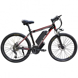DDFGG Electric Bike DDFGG Electric Bicycles For Adults, Ip54 Waterproof 350W Aluminum Alloy Ebike Bicycle Removable 48V / 13Ah Lithium-Ion Battery Mountain Bike / Commute Ebike(Color:black / red)