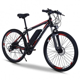 DDFGG Bike DDFGG Electric Mountain Bike 27.5"250W Electric Bicycle With 36V 10Ah Removable Lithium Battery, 21 Speed Gearbox, 35km / H, Charging Mileage Up To 35-50km(Color:red)