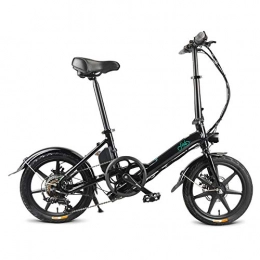 DDZIX Electric Bike DDZIX Electric Bicycle 7.8 Folding Electric Bicycle 16Inch Scooter Electric with LED Headlight, 250W Folding Electric Bicycle with Disc Brake, Up To 25 Km / H for Adult, White