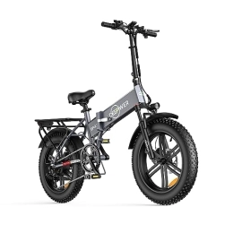 DEEPOWER  DEEPOWER A1 Folding Electric Bicycle, 250W 20" x 4.0 Fat Tire Electric Bike, 25KM / H, 48V 20AH Removable Battery, 7-Speed Gears, Mechanical Disc Oil Brakes, Ebike for Adults (Gray)