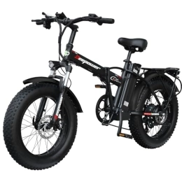 DEEPOWER Electric Bike DEEPOWER DP-G20pro Electric Bike for Adults, 20" x 4.0 Fat Tire Electric Bicycle, 250W Motor, Foldable Ebike, 48V 12.8AH Removable Battery, 7-Speed Gears, Suspension Fork, Mountain Bicycle