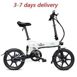 Deliya Bike Deliya Folding Electric Bike (2020 Edition) - Lightweight Foldable Compact Ebike for Commuting & Leisure - 16 Inch Wheels, Rear Suspension, Pedal Assist Unisex Bicycle, 250W / 36V