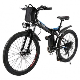 DEPTH Electric Bike DEPTH Electric Mountain Bike 48V 10A with Removable Large Capacity Lithium-Ion Battery, Electric Bicycle 21 Speed Gear And Three Working Modes, Black