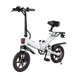 DERTHWER mountain bikes 14 Inch Tire Folding Electric Bicycle 350W Watt Motor Variable Speed Shock Absorption Electric Bicycle Adult City Commuting Outdoor Riding