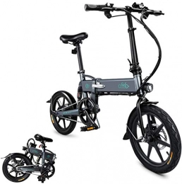 dfff Electric Bike dfff D2, 250W 7.8Ah Folding Electric Bicycle Foldable Electric Bike with Front LED Light for Adult (Dark Gray)