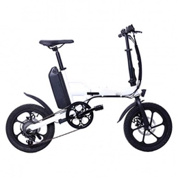 DINEGG Electric Bike DINEGG Electric bicycle 16-inch folding electric bicycle, adult electric bicycle, labor-saving car. QQQNE (Color : 36V 13AH 250W White)