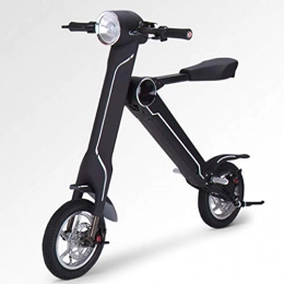 DINEGG Electric Bike DINEGG Electric bicycle Electric bicycle, mini folding electric bicycle, instead of walking tools, 36V lithium ion electric bicycle. QQQNE (Color : BLACK)