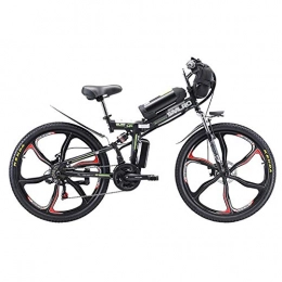 DJP Bike DJP Mountain Bike, Furniture 26Inch Wheel Men's Electric Mountain Bikes, Foldable Lithium-Ion Battery Ebike Mountain Bike, E-Bike for Adults Outdoor Cycling Black 350W 48V 20Ah 250Km 155Mile, Black