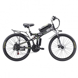 DJP Electric Bike DJP Mountain Bike, Furniture Electric Bike Smart Mountain Bike, Folding Ebikes for Adults, 8Ah Lithium-Ion Batter 3 Riding Modes, Max Speed 20Km Per Hour White 350W 48V 8Ah, Black