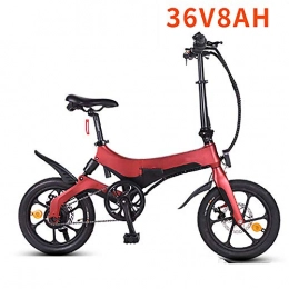 Dljyy Electric Bike Dljyy Folding Electric Bike Lightweight Foldable Compact eBike For Commuting Leisure - 2 Wheels, Rear Suspension Pedal Assist Unisex Bicycle 250W / 36V, 4
